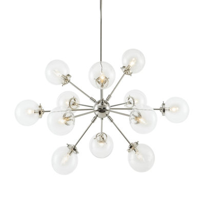 12-Light Chandelier with Oversized Globe Bulbs