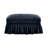 Blue Chenille, , Soft Neck Support, Elegant Ruffles, Segmented , Curved Cushion Back, L - Shaped Configuration Lumbar Pillow, Back Ruffles For Decoration,
