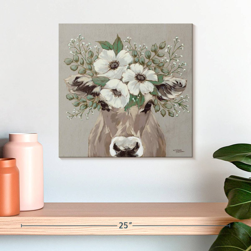 Brampt Flora The Jersey Cow, H 16 po x l 16 po