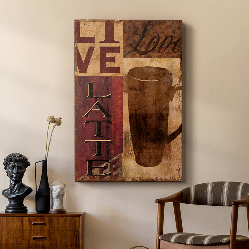 Live, Love, Latte - galerie sur mesure Cavas, H 18 po x l 12 po