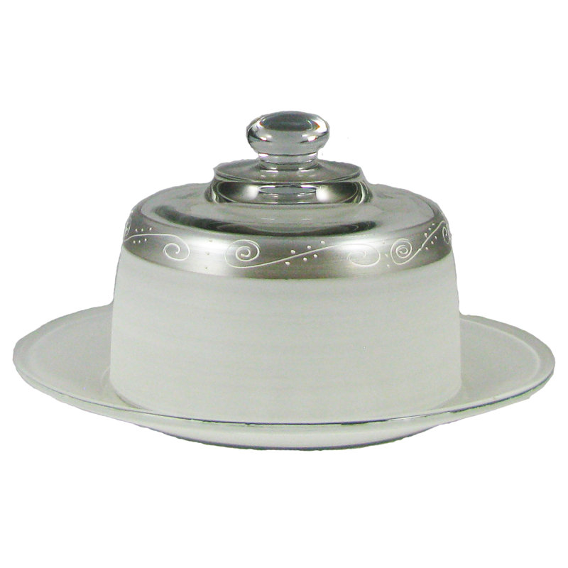 Heirloom Swirl Cheese Dome and Plate