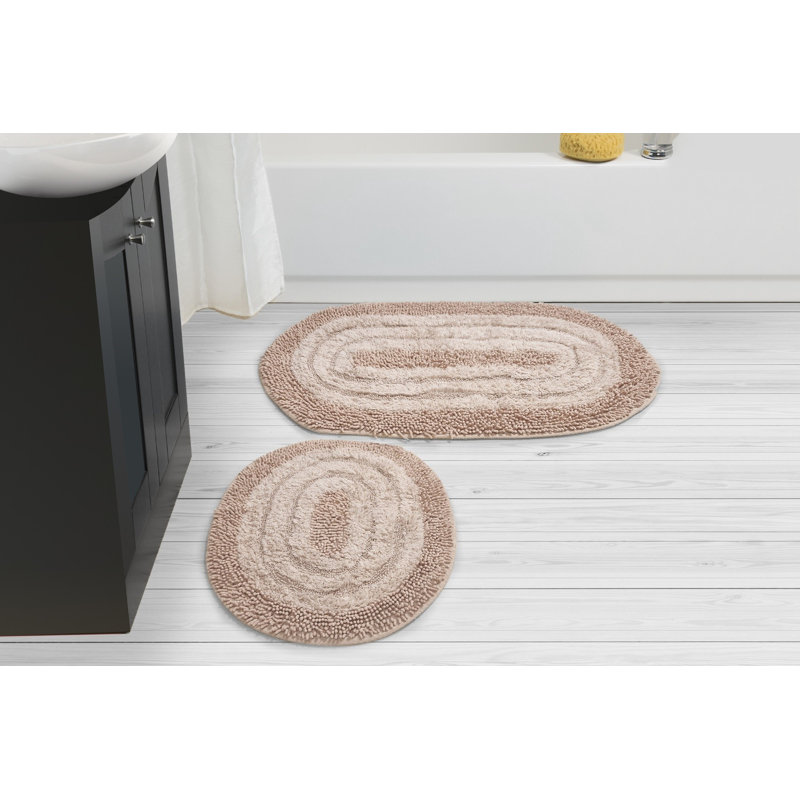 Ensemble de tapis de bain 2 pièces Leodore, Poudre