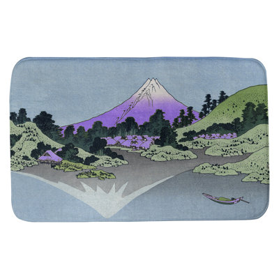 Tapis de salle de bain mt. fuji réfléchi dans lake kawaguchi Clair