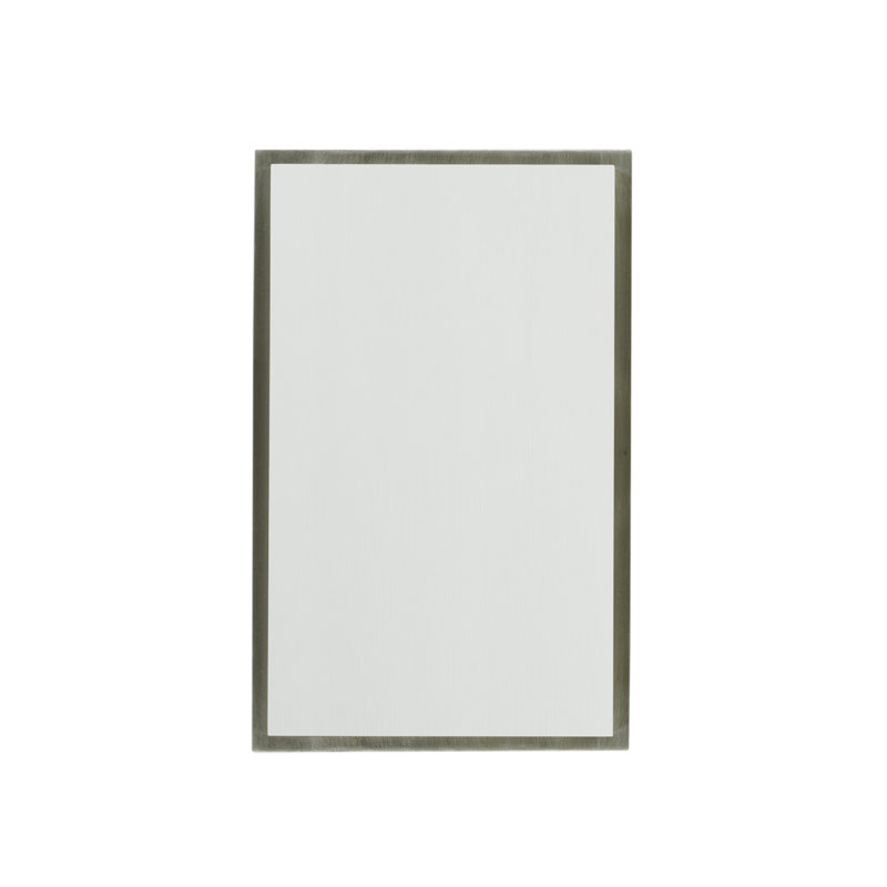 White and Brushed Metal Rectangular End Table