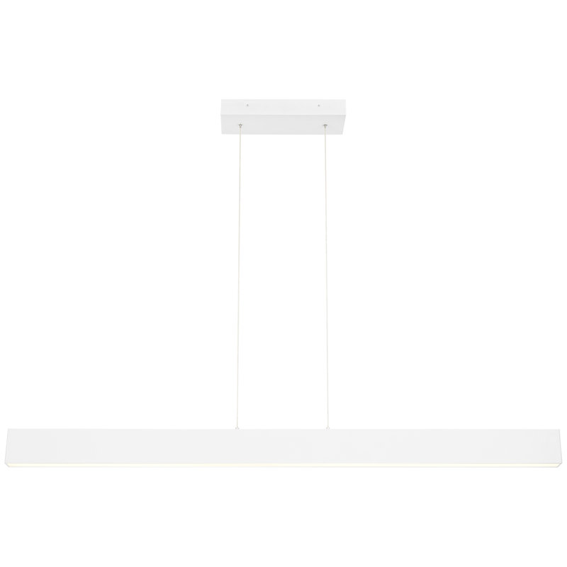 Luminaire suspendu linéaire à double tension Idolla Form - Gris, Blanc mat