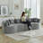 Compression Cloud Sectionals, 111.5 Inch Corduroy Modern Home Sofa