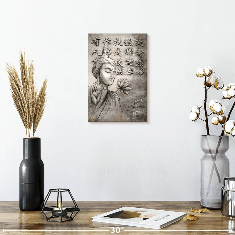 «Buddhist Family Anchor», citation sur toile, H 12 po x l 8 po x P 1 po