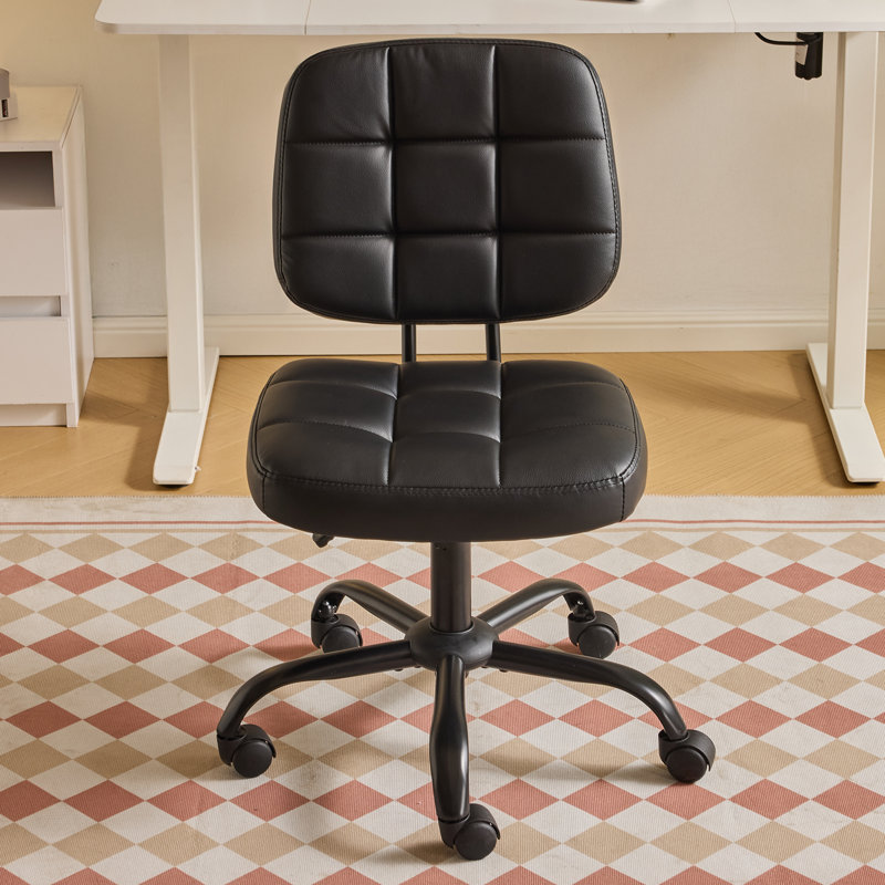 Chaise de bureau 22,1 po, Noir, Noir