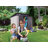 Keter Artisan 7x7 ft. Modern Durable Resin Outdoor Storage Shed With Floor and Double Doors for Garden Patio Furniture and Tools, Grey