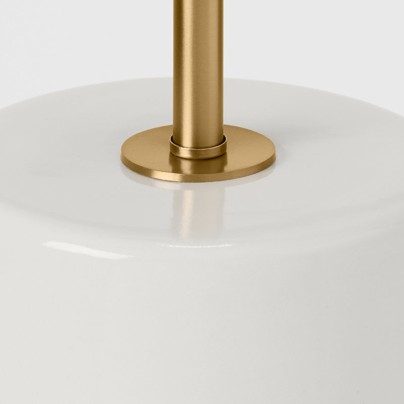 Cade Table Lamp, Black/White