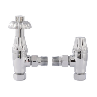 Solid Brass Angled Thermostatic Radiator Valve