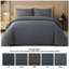 Microfiber Striped Duvet Cover Set-125374634