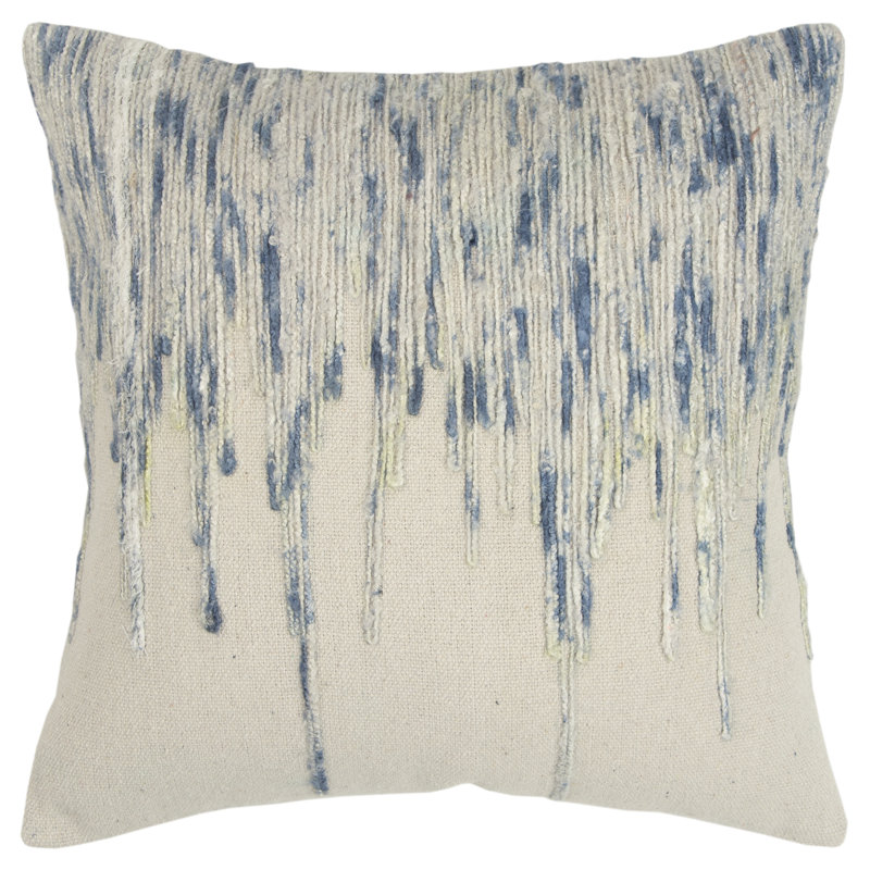 Embroidered Jute / Sisal Throw Pillow