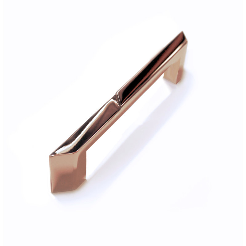 Pyramid 5 1/4" Center to Center Bar Pull, 5 1/4", Polished Copper