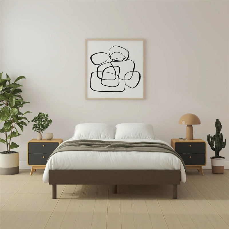 Grand lit plateforme en bois sans outil de la collection Cologne, Grand