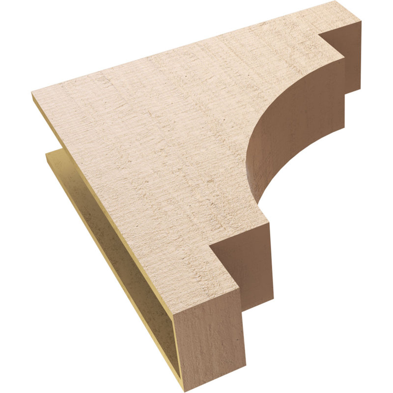 Bois de cèdre méditerranéen, grain de bois TimberThane Corbel, brun clair apprêté, H 32 po x l 8 po x P 32 po