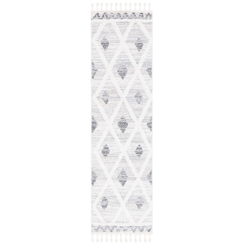 Tapis à poils longs Devondra, Tapis de couloir 2 pi 3 po x 8 pi