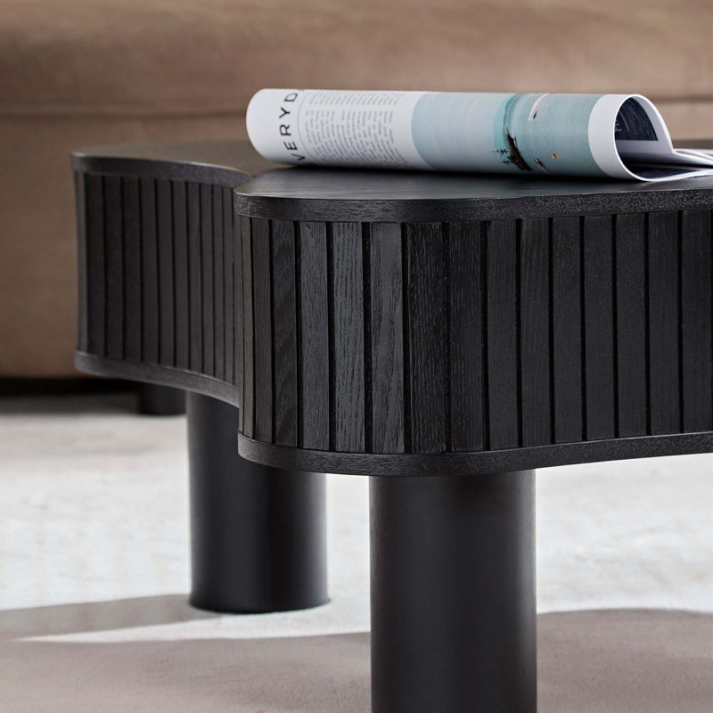 Irregular Shaped Coffee Table, Black
