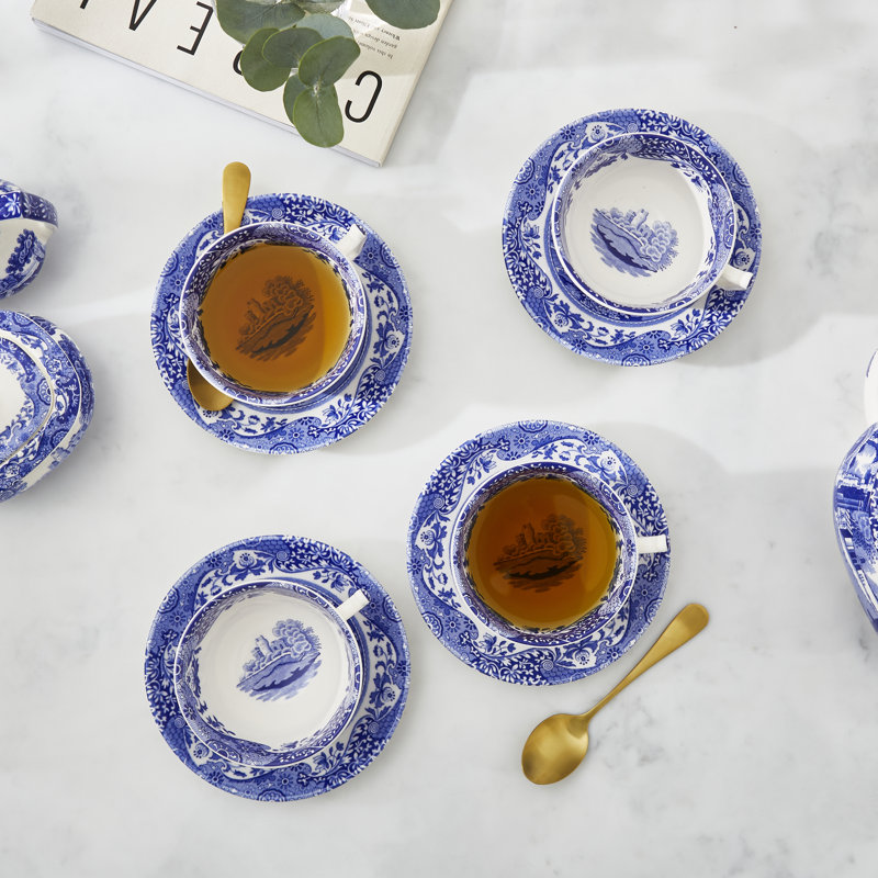 Classic Blue Italian - Teacups & Saucers