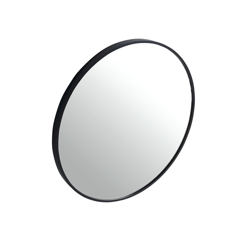 Grand miroir rond noir de 24 po, 24.06" x 24.06"