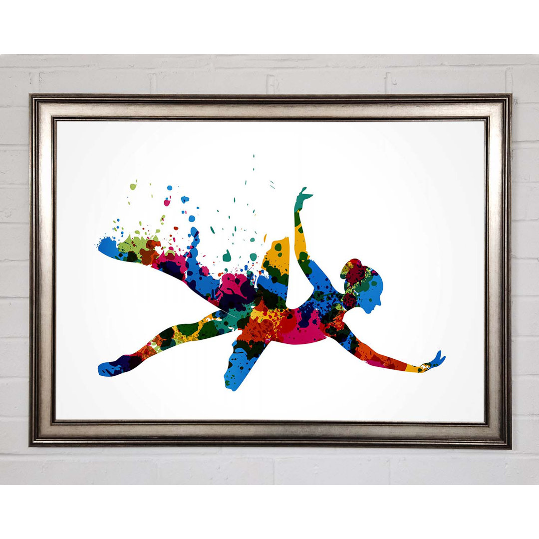 Regenbogen Ballerina 1 Gerahmter Druck