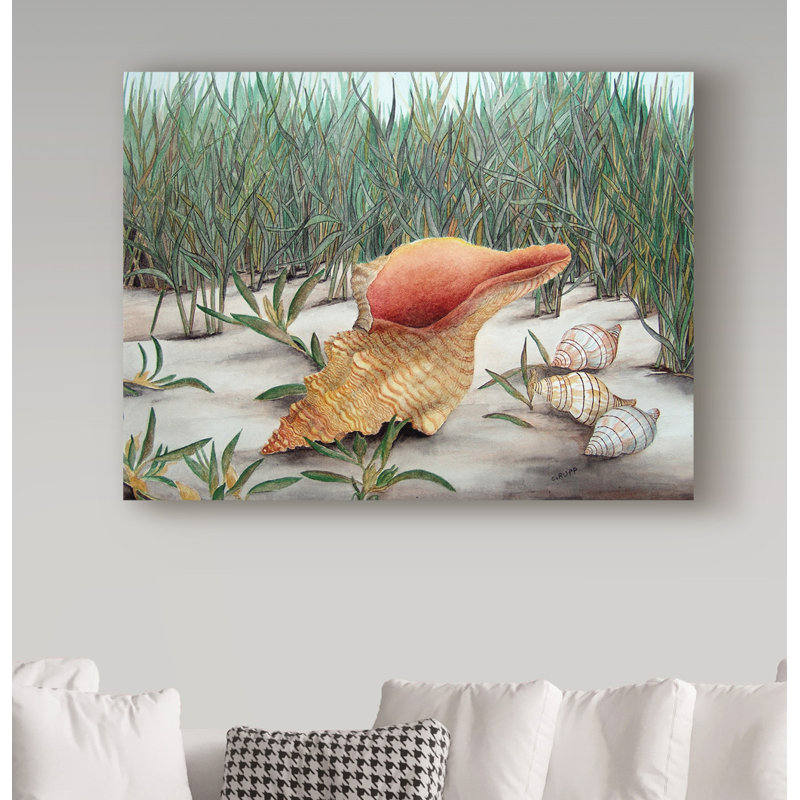 «Left By The Sea», reproduction de peinture acrylique sur toile tendue, H 14 po x l 19 po x P 2 po