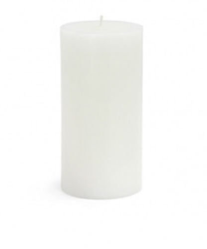 Citronella Scented Pillar Candle, White, 6" H x 3" W x 3" D, 1 Candle