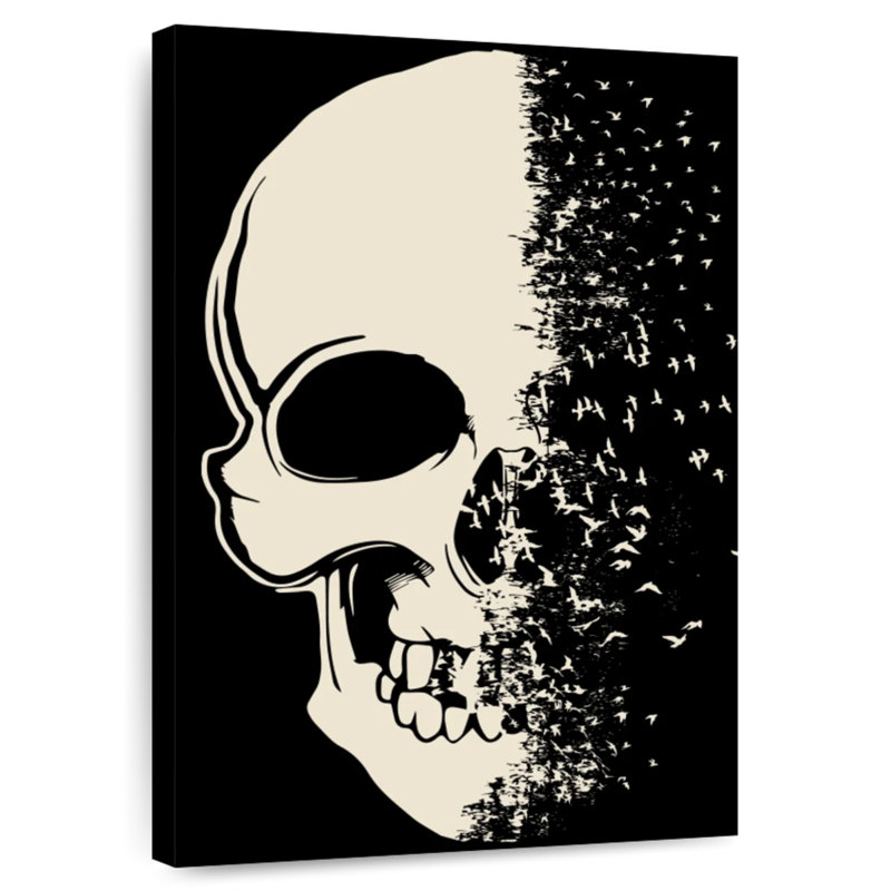 Hitzel Fading Skull, 12" H x 8" W