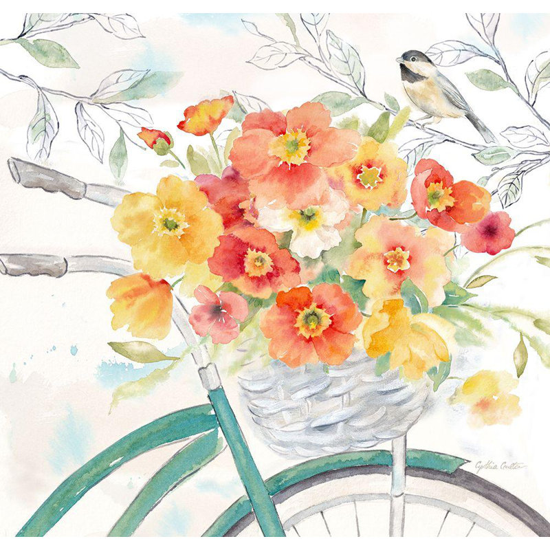 Art de toile tendue Red Barrel Studio®, Cynthia Gallery, titré: Happy Poppies II, H 36 po x l 38 po