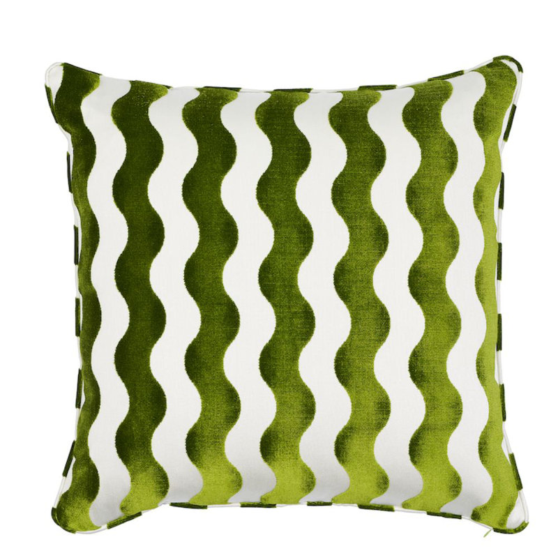 Schumacher x Miles Redd The Wave Pillow, 20" x 20", Sky
