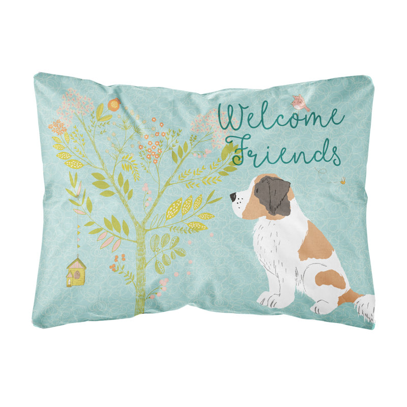  Coussin intérieur / extérieur Welcome Friends Saint Bernard