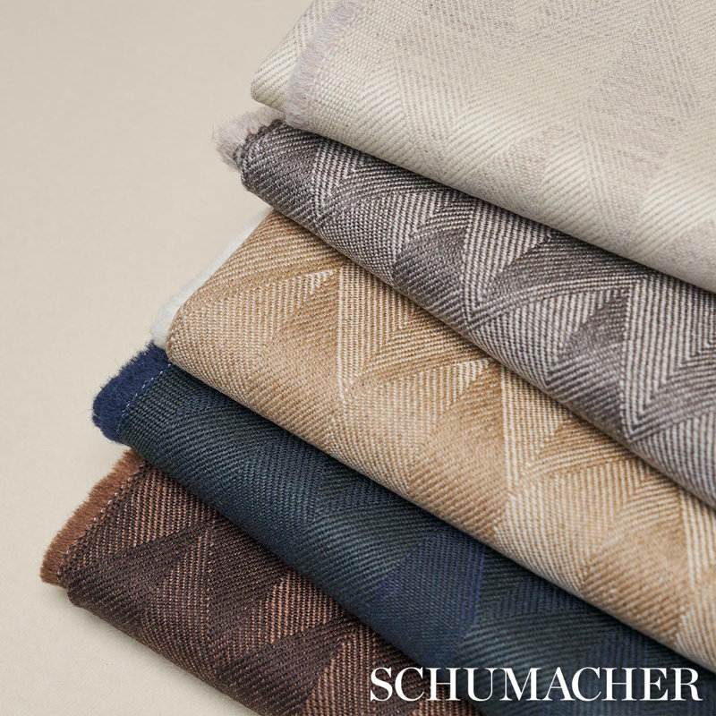 Schumacher x Patterson Flynn Ezra Wool Fabric, Chocolate
