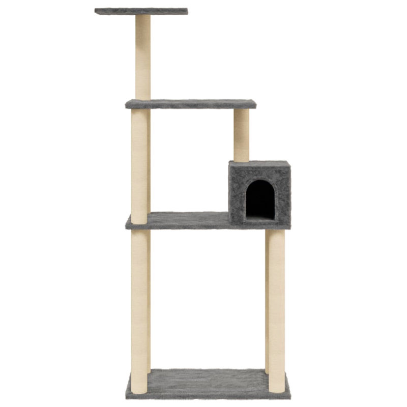 Dolan 147cm H Cat Tree, Dark Gray/Beige