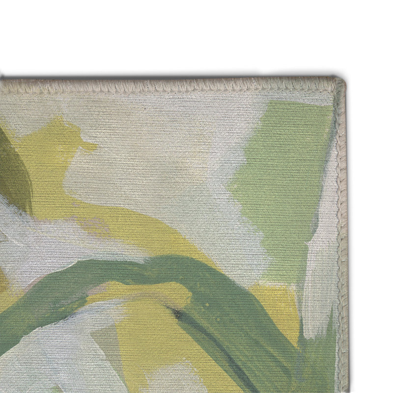 Electric Lichen Triangle Chenille Indoor Rug, Rectangle 5' x 7'