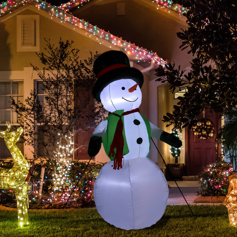 Bonhomme de neige gonflable Holly Jolly