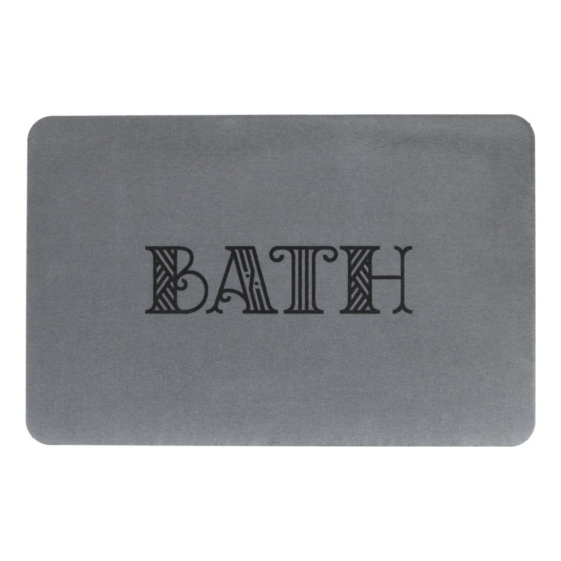 Non-Slip Bath Mat, Grey