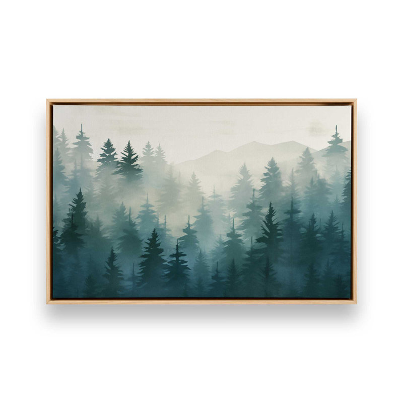 «Forest Mist», reproduction sur toile, Encadrement brun clair, H 8,75 po x l 12,75 po x P 1,75 po