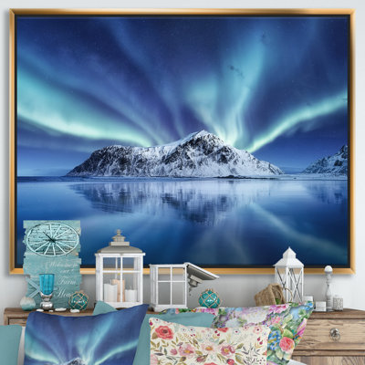 " Aurora Borealis Reflection On The Water "