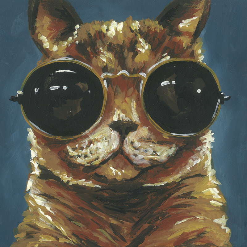 Dapper Animal I by Jennifer Rutledge - Painting, 76cm H x 76cm W, Paper Print