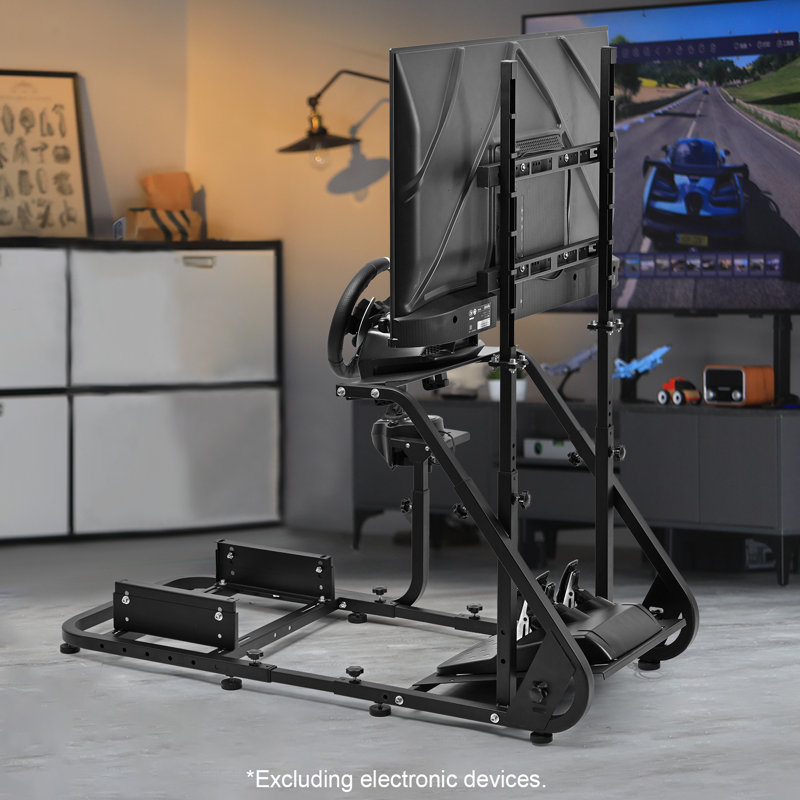  G920 Game Racing Sim Simulator Cockpit With Monitor Stand Fit For Logitech/thrustmaster/fantec G27 G29 T300rs Tx T3pa Tgt,with Red Seat- Tv Mount, Not Included Wheel Shifter Pedal