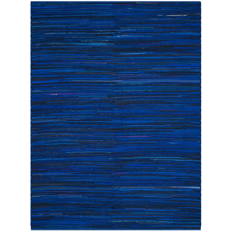 Burkhart Rug Hand Woven Cotton Striped Rug, Rectangle 10' x 14'