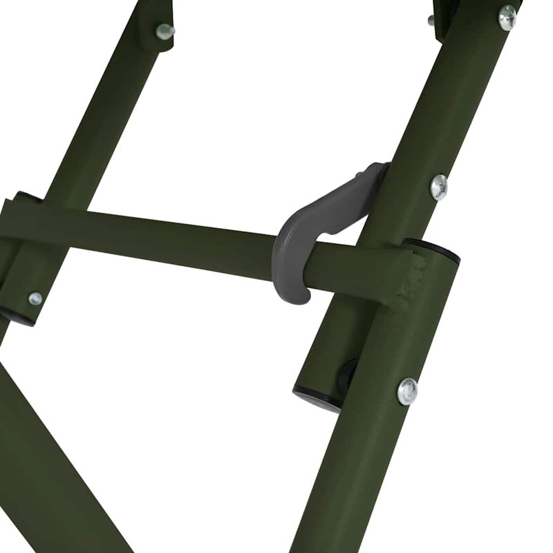 Bistro Table Folding Powder-coated Steel Outdoor Garden Furniture Patio, Dark Green