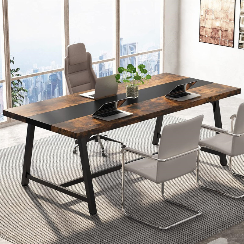 Bureau de direction de 70,87 po (sans la chaise), Brun / Noir