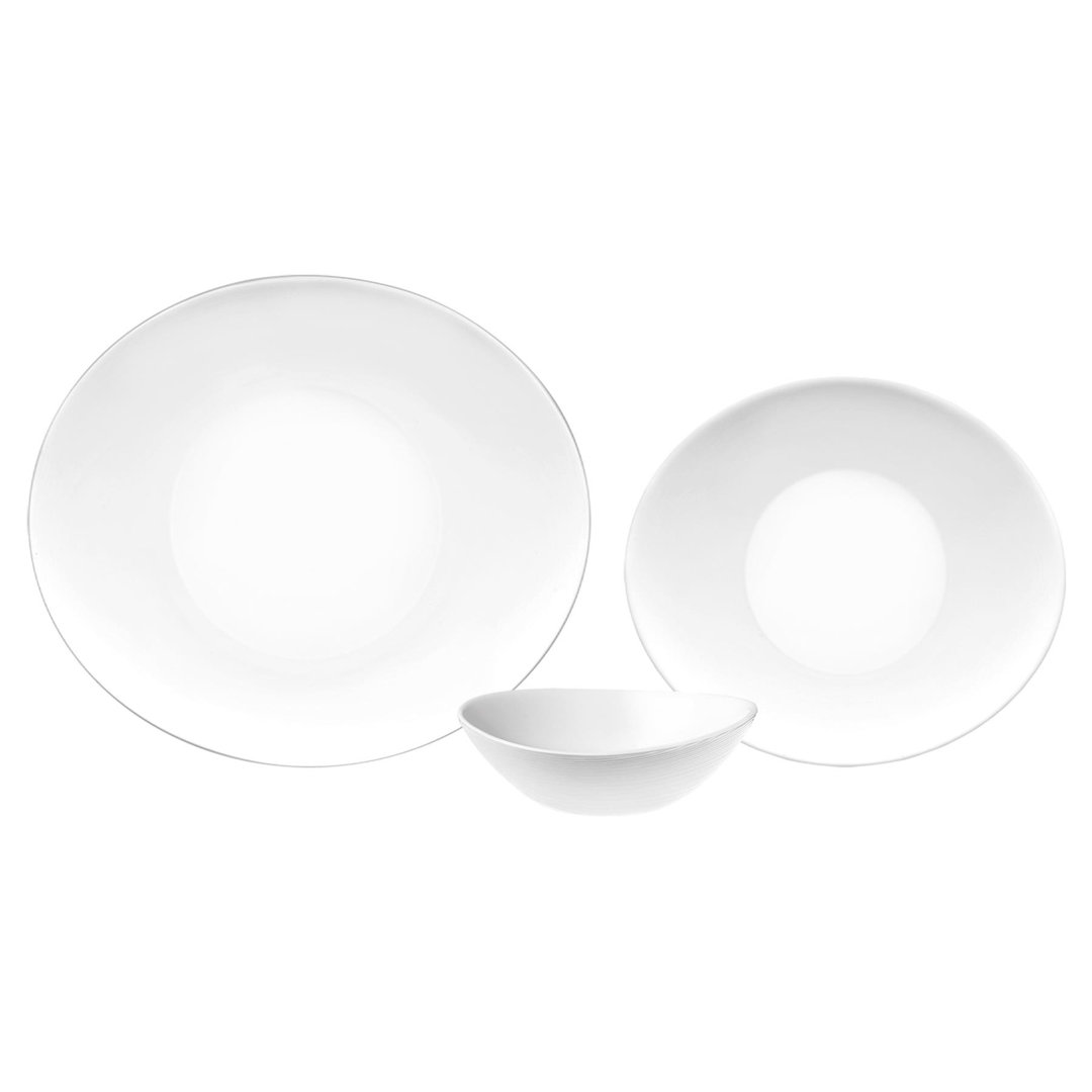 Prometeo Glass Dinner Set - 27cm - 18pc