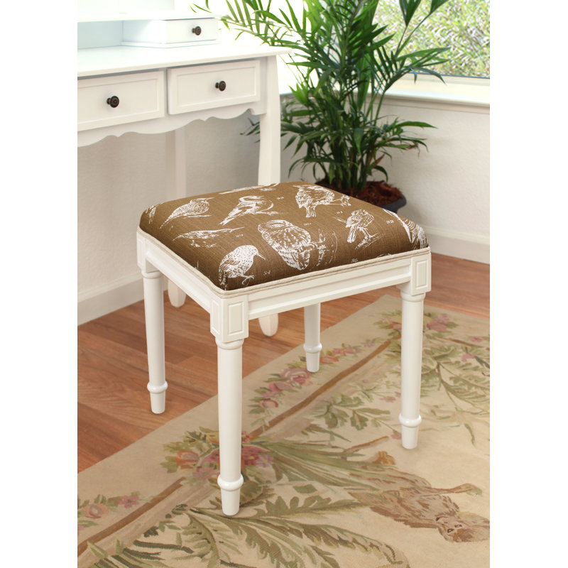 Tabouret de meuble-lavabo en bois massif Vansant, Caramel
