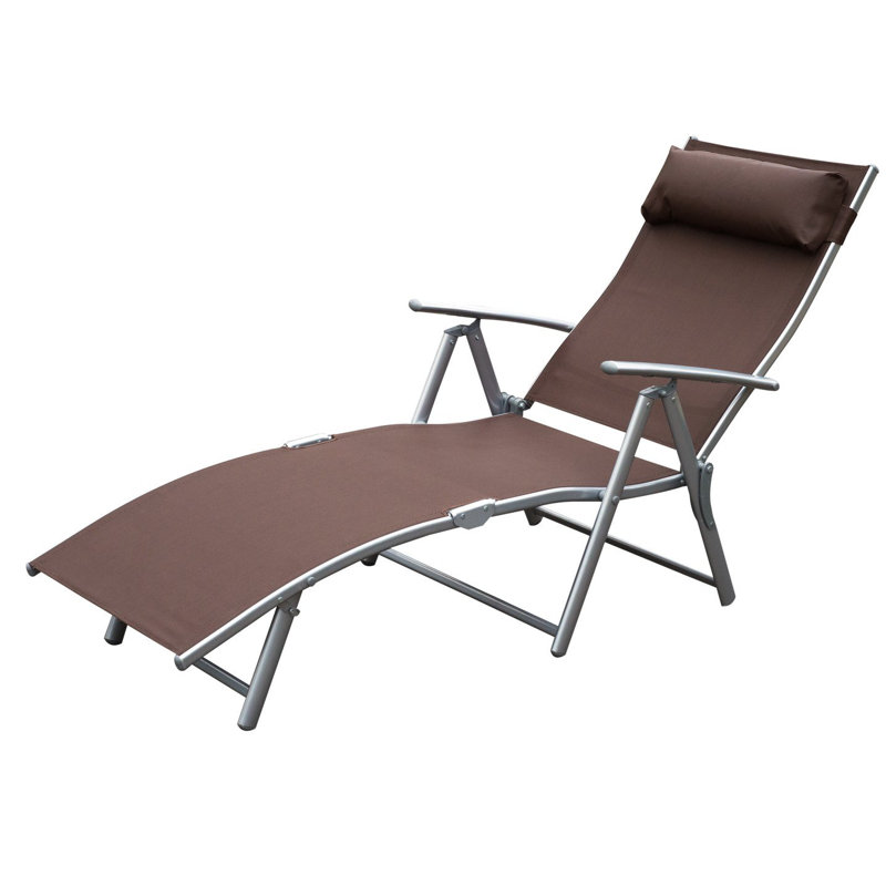 Lily Pond 137cm Long Reclining Single Chaise, Brown