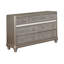 Ensemble de chambre avec grand lit 3 pièces avec rangement Willa Metallic Platinum