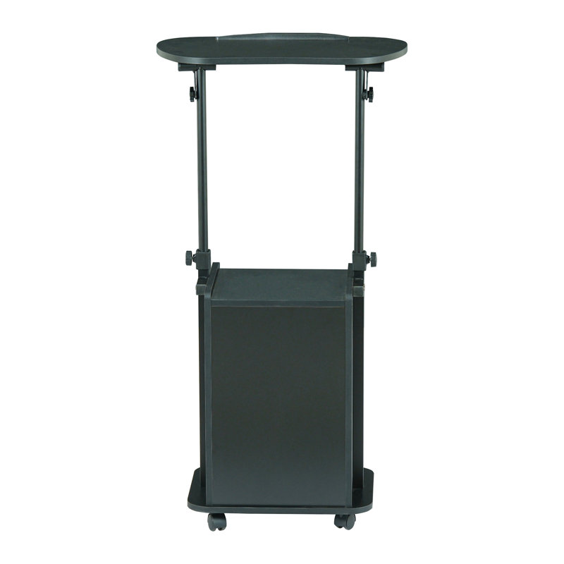 Chariot pour ordinateur portable ajustable avec rangement