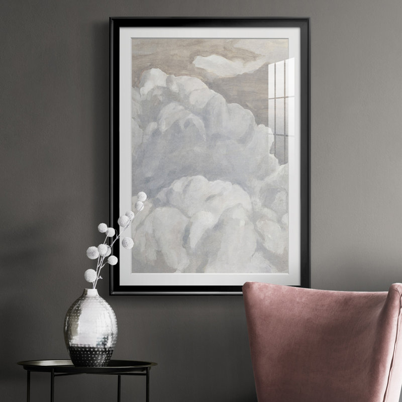 Ciel dispersé II - Tableau encadré sous verre acrylique, grand format, idéal pour le salon, H 30,5 po x l 22,5 po x P 1 po