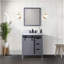 Meuble-lavabo gris foncé 30 po x 22 po avec miroir inclus 28 po - Armoire assemblée-339236267